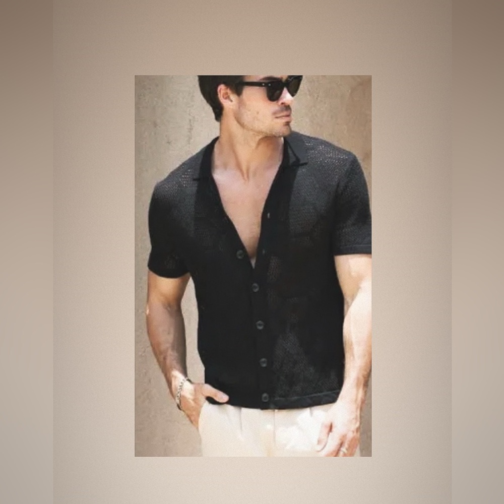 RUNAWAY THE LABEL PHOENIX KNIT TEE IN BLACK MENS